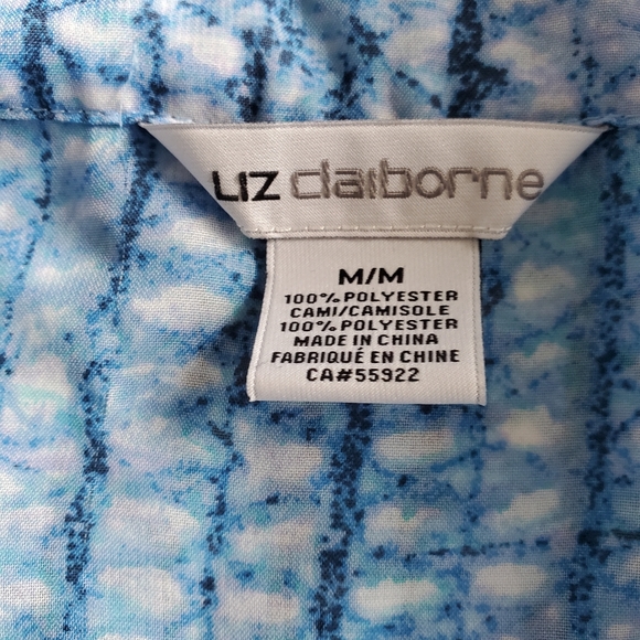 Liz Claiborne Women's Sheer Button Down Shirt, M - Picture 5 of 6